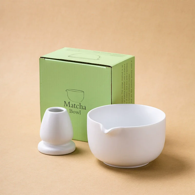 Japanese Matcha Bowl & Whisk Holder Set (2-Piece Ceramic Kit) - Image 8