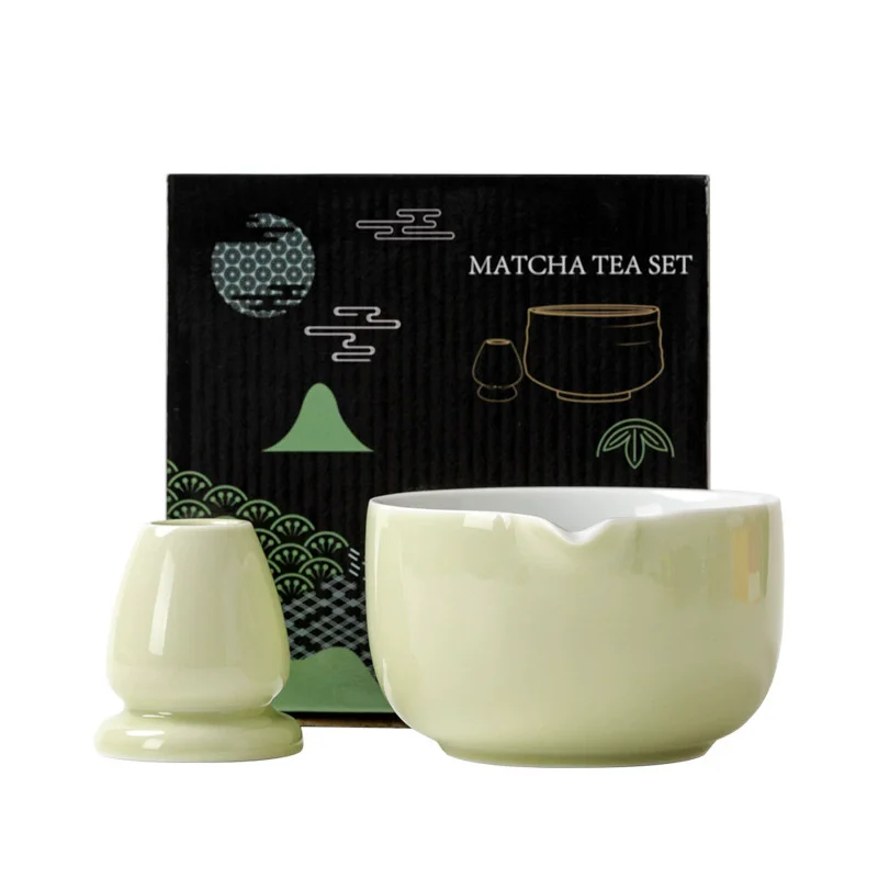 Japanese Matcha Bowl & Whisk Holder Set (2-Piece Ceramic Kit) - Image 5