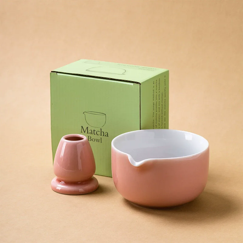 Japanese Matcha Bowl & Whisk Holder Set (2-Piece Ceramic Kit) - Image 9